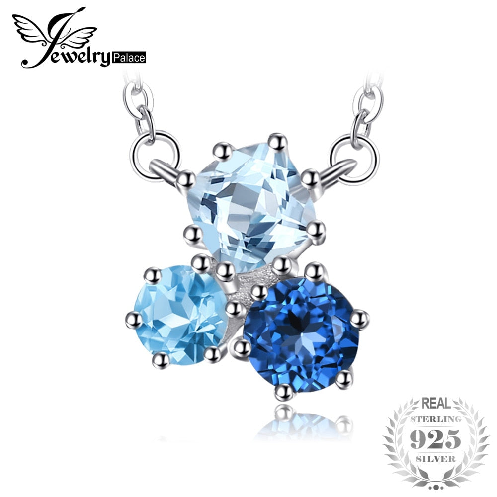 JewelryPalace 1.7ct Genuine Multi London Blue Sterling Silver