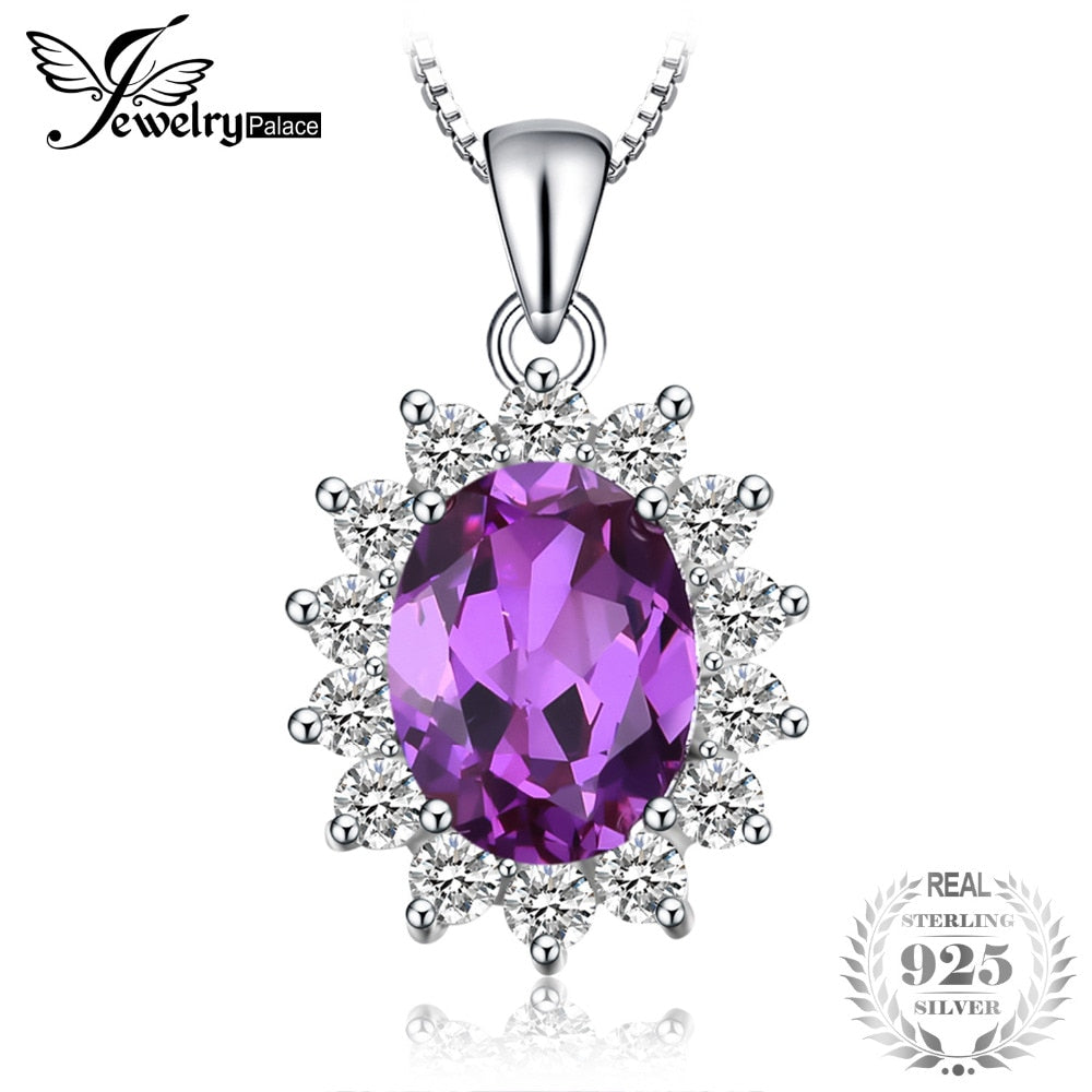 JewelryPalace Princess Diana William Middleton's 3.2ct Created Alexandrite Sapphire Sterling Silver