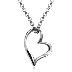 LUXUSTEEL Heart Necklace Stainless Steel Gold/Silver Color