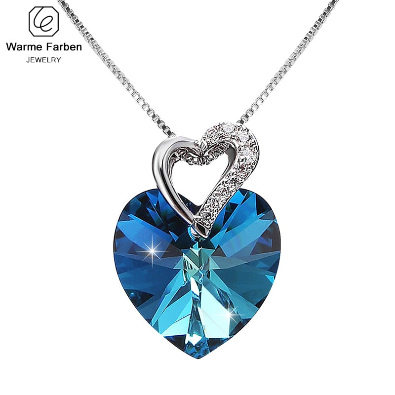 Warme Farben Crystal from Swarovski Blue Heart Crystal