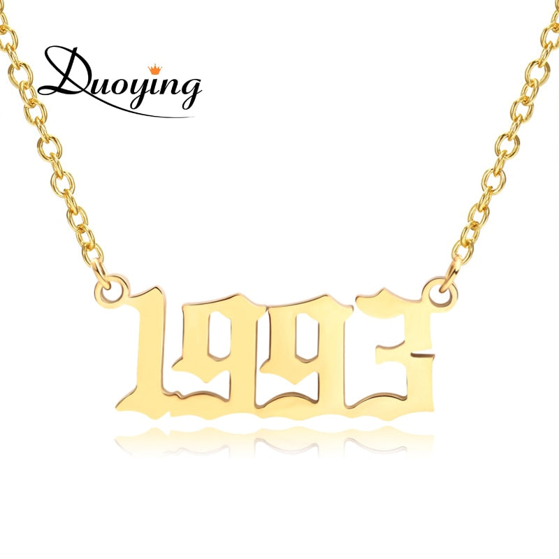 Duoying Necklace for Women Custom Number