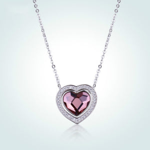 Warme Farben Necklace Crystal Classic Heart Shape Zircon