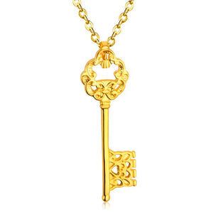 LUXUTEEL Hiphop Key Necklace Gold/Silver Color